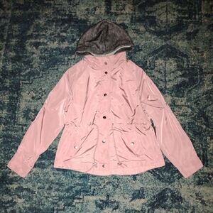 Pink Jacket with Gray Hood